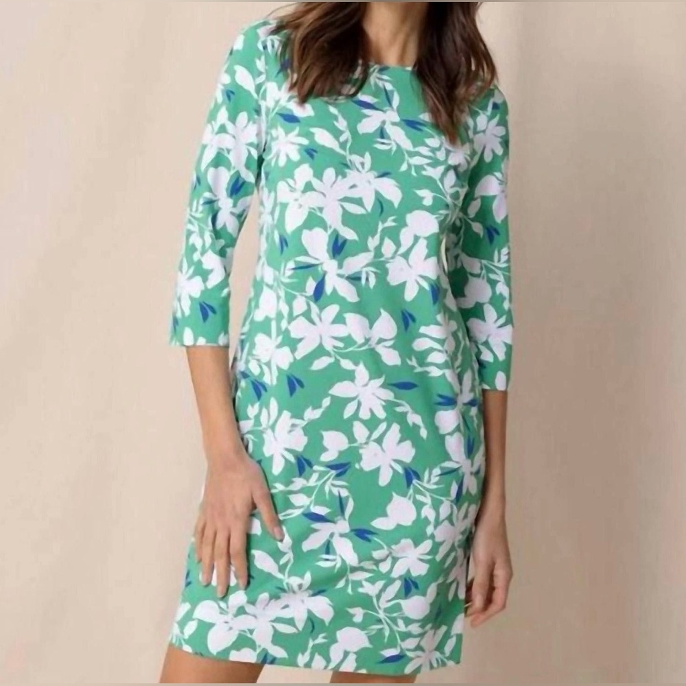 NWT Southern Tide Leira Blossom Bay Performance Dress Simply Green size Large